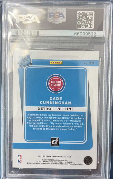 Cade Cunningham 2021 Donruss Orange Laser Rated Rookie #211 PSA 10!  HOT!!